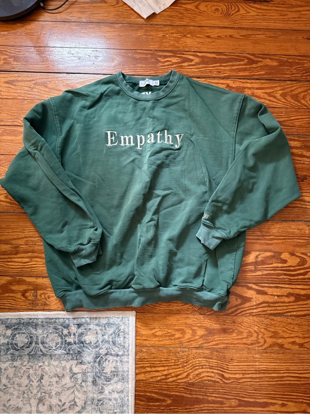 Empathy Forest Green Crew Sweatshirt - Casual Women's Pullover